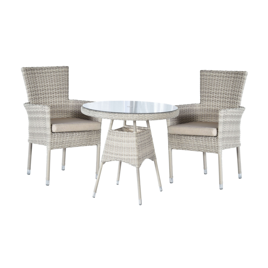 ALICANTE 2 SEATER STACKING SET OUTDOOR FURNITURE