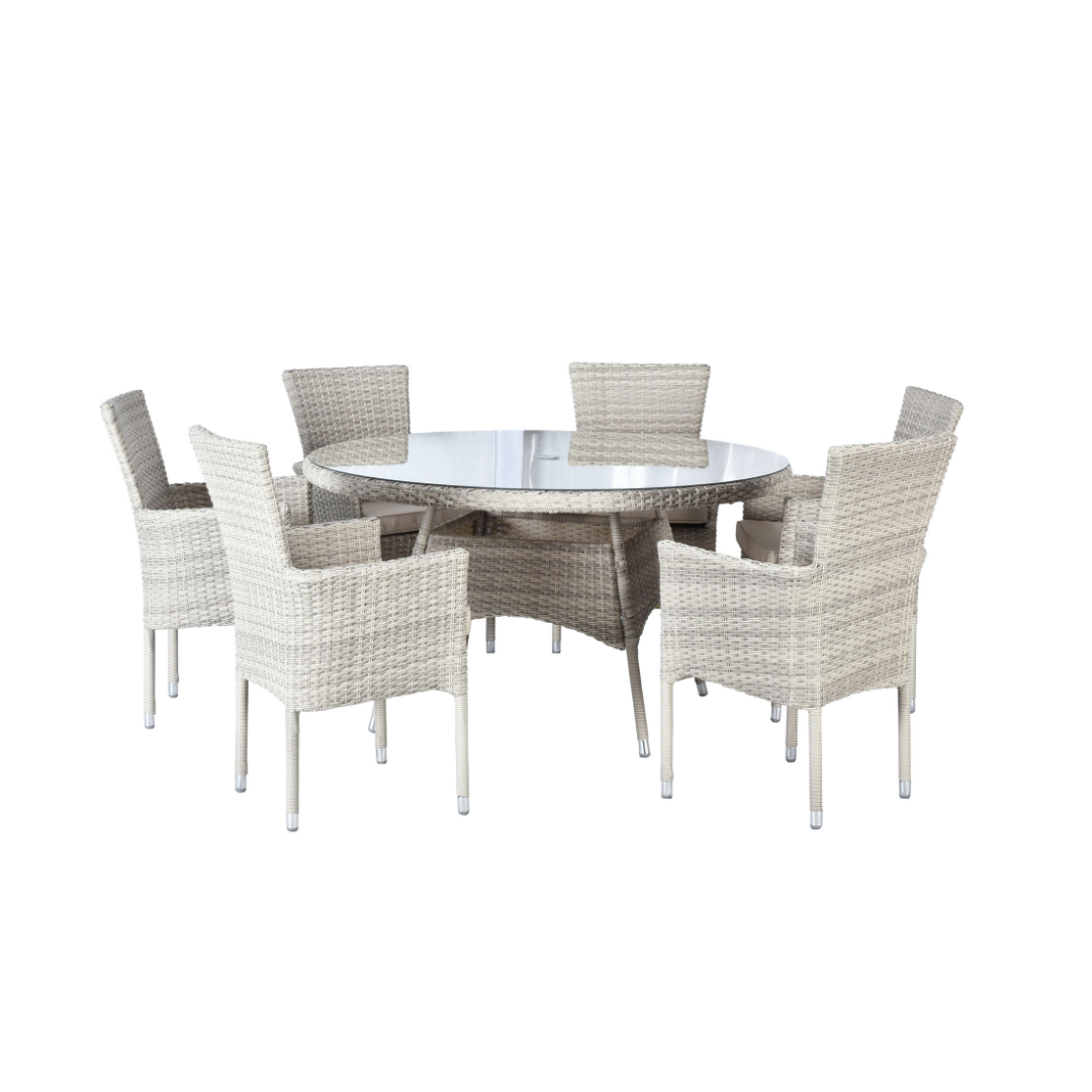 ALICANTE 6-SEATER STACKING SET OUTDOOR FURNITURE